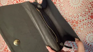 Bolso de mano piel gris