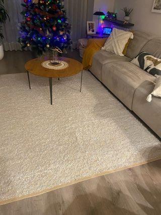 Alfombra tejida efecto rizo bicolor 160x230 cm