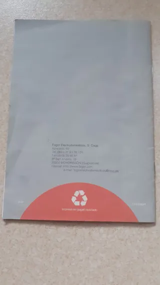 MANUAL PLACA VITROCERÁMICA FAGOR 41FT-22-S