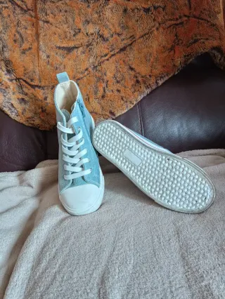 Zapatillas tela azul vaquero