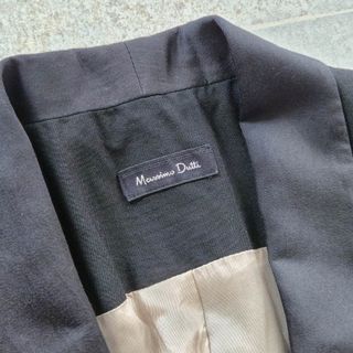 Massimo Dutti Americana Smoking Negro Solapa Satén