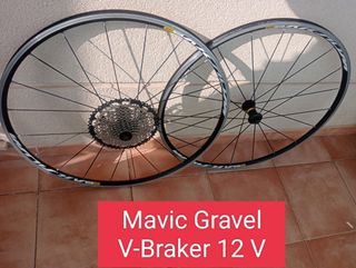 ruedas Mavic Gravel QR, 12 Vel, zapata,HG, 700C.