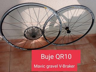 ruedas Mavic Gravel QR, 12 Vel, zapata,HG, 700C.