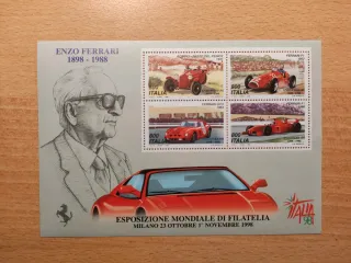Quartina francobolli Ferrari
