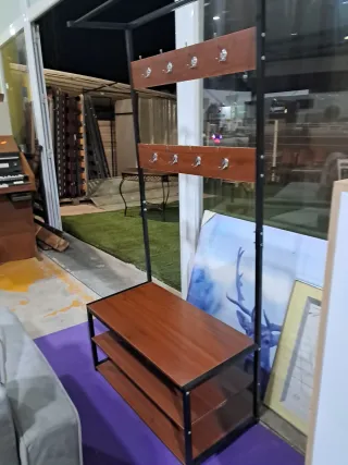 Recibidor Perchero Metal y Madera