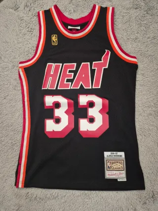 Camiseta Miami Heat 33 Alonzo Mourning Retro