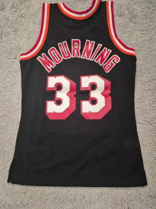 Camiseta Miami Heat 33 Alonzo Mourning Retro