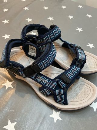 Sandalias CMP velcro beige/azul talla 37