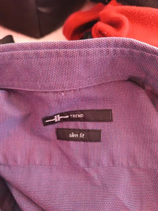 Camicia uomo TREND Slim Fit blu/viola M