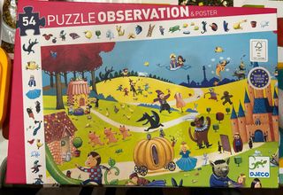 Puzzle Djeco 54 piezas Observación y Póster