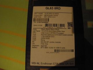 MSI GL63 8RD Venta SOLO Pantalla Completa15,6" FHD