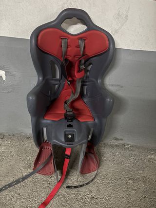 Silla Portabebés Bicicleta Gris/Rojo