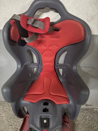 Silla Portabebés Bicicleta Gris/Rojo