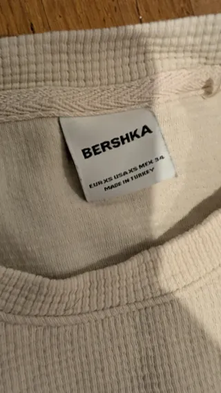 Camiseta Bershka Beige Talla XS