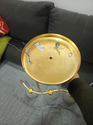 Lámpara de techo dorada 3 luces