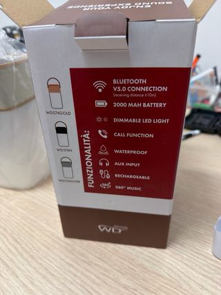 Speaker Wireless WD con Luce LED Oro Bianco