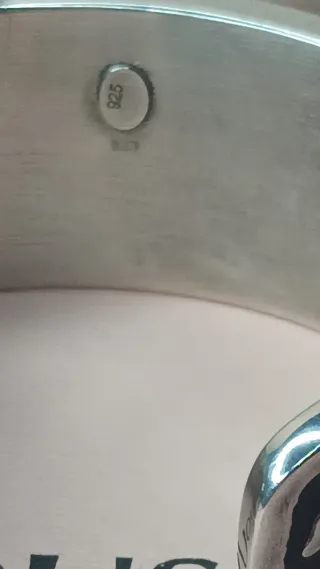 Pulsera Tous plata y esmalte negro diseño floral