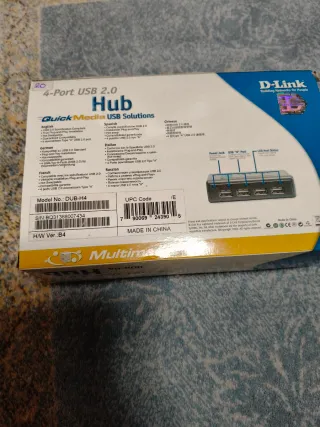 Hub USB 2.0 D-Link DUB-H4 4 Puertos