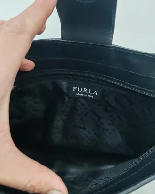 Bolso Piel Negro Furla Vintage
