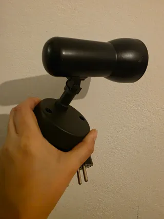 Lampada da parete nera