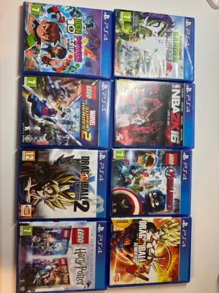 Lote PS4 con 30 juegos y 2 mandos
