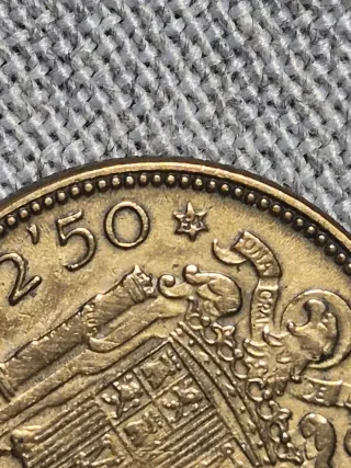 2 Monedas 2,5 Pesetas 1953 Estrellas 54 y 56