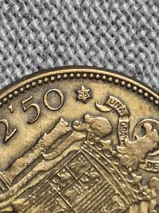 2 Monedas 2,5 Pesetas 1953 Estrellas 54 y 56