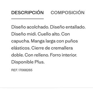 Anorak MNG acolchado largo con capucha