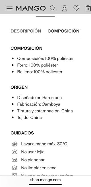 Anorak MNG acolchado largo con capucha