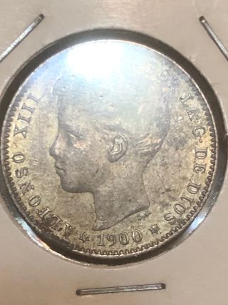 1 Peseta Plata Alfonso XIII 1900