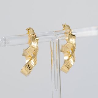 Pendientes de aro en oro 18k 750 forma de 8