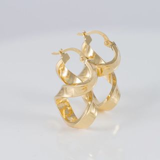 Pendientes de aro en oro 18k 750 forma de 8