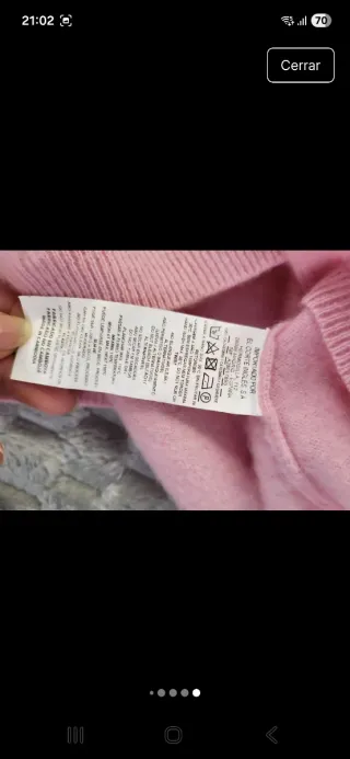 Jersey Cachemir El Corte Inglés Rosa T. XS