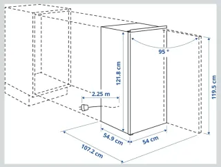 Frigorífico Encastrable Ikea Forkyld 174L+14L