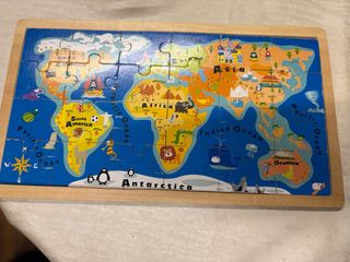 Puzzle Mundo Madera Infantil