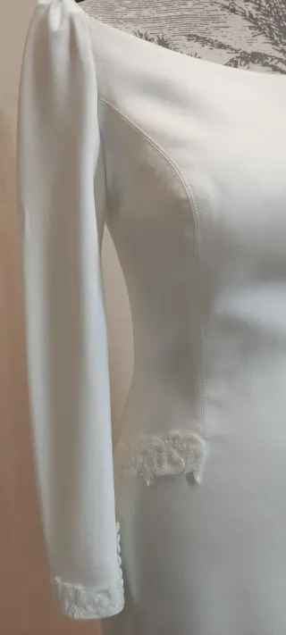 Vestido de Novia Blanco Manga Larga