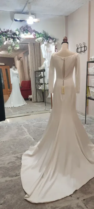 Vestido de Novia Blanco Manga Larga
