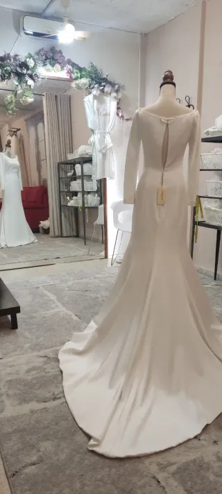 Vestido de Novia Blanco Manga Larga
