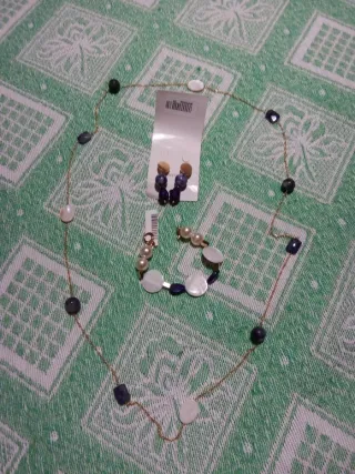 Conjunto collar, pulsera y pendientes mujer