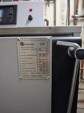 Caldera Domusa Llama Invertida 30kW,leña
