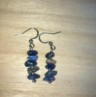 Orecchini chip pietra sodalite