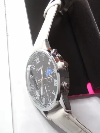 Reloj Geneva Caballero Negro/Blanco