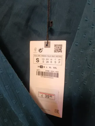 Vestido verde con volantes Talla S