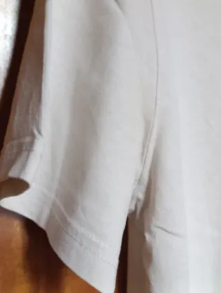 Camiseta Bershka Beige XS Oversize Banderines USA