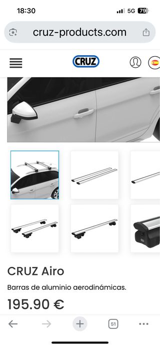 Bacas Mercedes Clase B 2011-2018 marca cruz