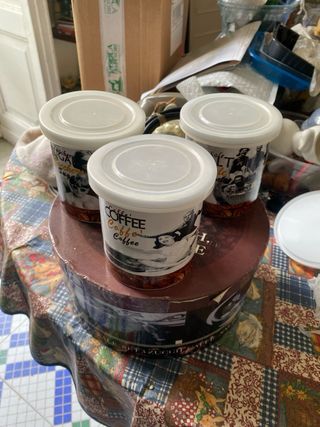 Set 3 barattoli caffè, zucchero sale  in scatola