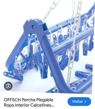 Percha tendedero interior con pinzas