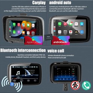 NUEVO Pantalla Moto CarPlay 5" IPX7 GOFORJUMP