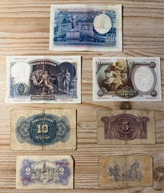 Lote Billetes II República Española 1931-1935