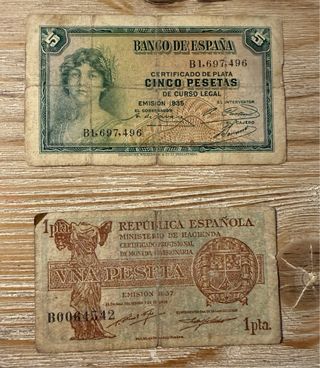Lote Billetes II República Española 1931-1935
